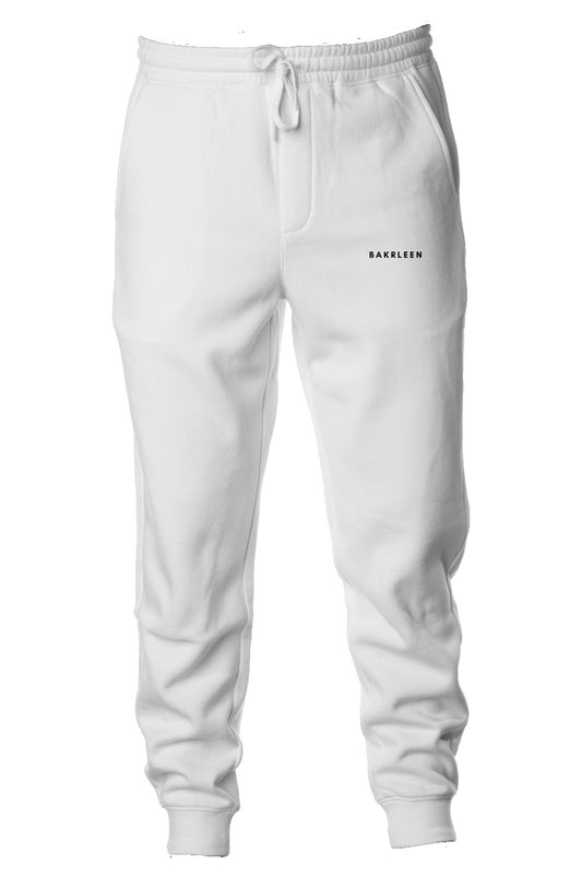 BakrLeen Midweight Fleece Joggers - White